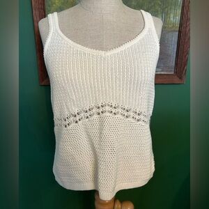 Old Navy Cream Knit Tank Top